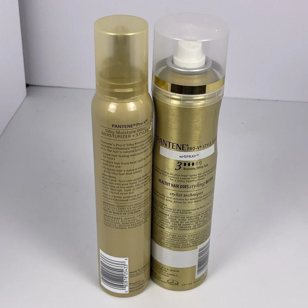 Pantene Air Spray 3‎ 7oz and Silky Moisture Whip 5.29 oz
